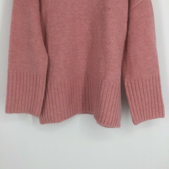 Topshop Pink Sweater Size 0-2 Deep Hem Crewneck Super Soft Side Slit New NWT - Picture 4 of 10